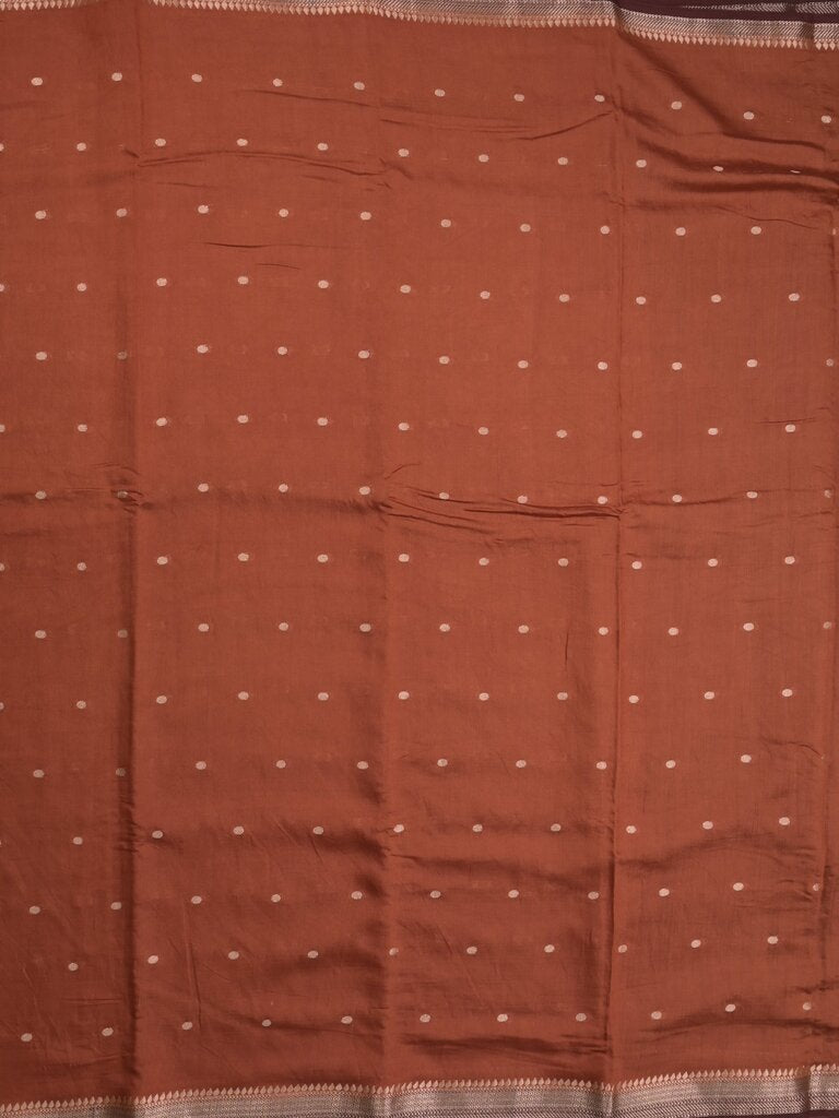 Maheshwari fancy saree allover motifs with short border with contrast pallu and attached blouse