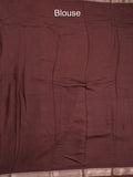 Maheshwari fancy saree allover motifs with short border with contrast pallu and attached blouse