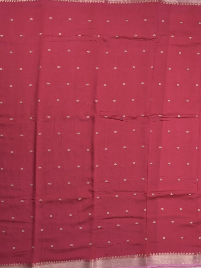 Maheshwari fancy saree allover motifs with short border with contrast pallu and attached blouse