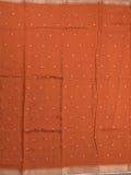 Maheshwari fancy saree allover motifs with short border with contrast pallu and attached blouse