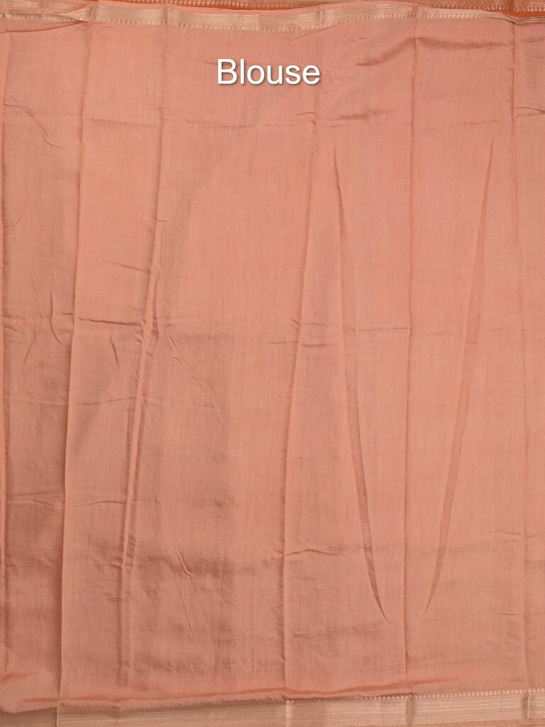 Maheshwari fancy saree allover motifs with short border with contrast pallu and attached blouse