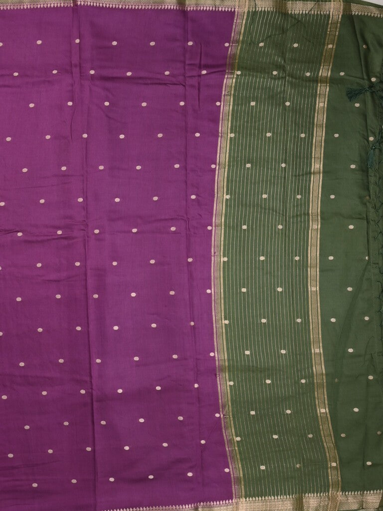 Maheshwari fancy saree allover motifs with short border with contrast pallu and attached blouse