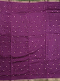 Maheshwari fancy saree allover motifs with short border with contrast pallu and attached blouse