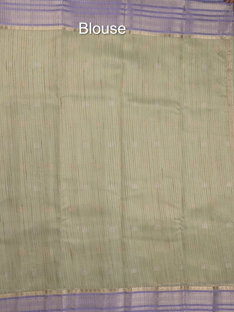 Chanderi fancy saree allover motifs with zari border with attached matching blouse