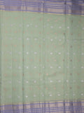 Chanderi fancy saree allover motifs with zari border with attached matching blouse