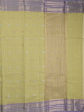 Chanderi fancy saree allover motifs with zari border with attached matching blouse