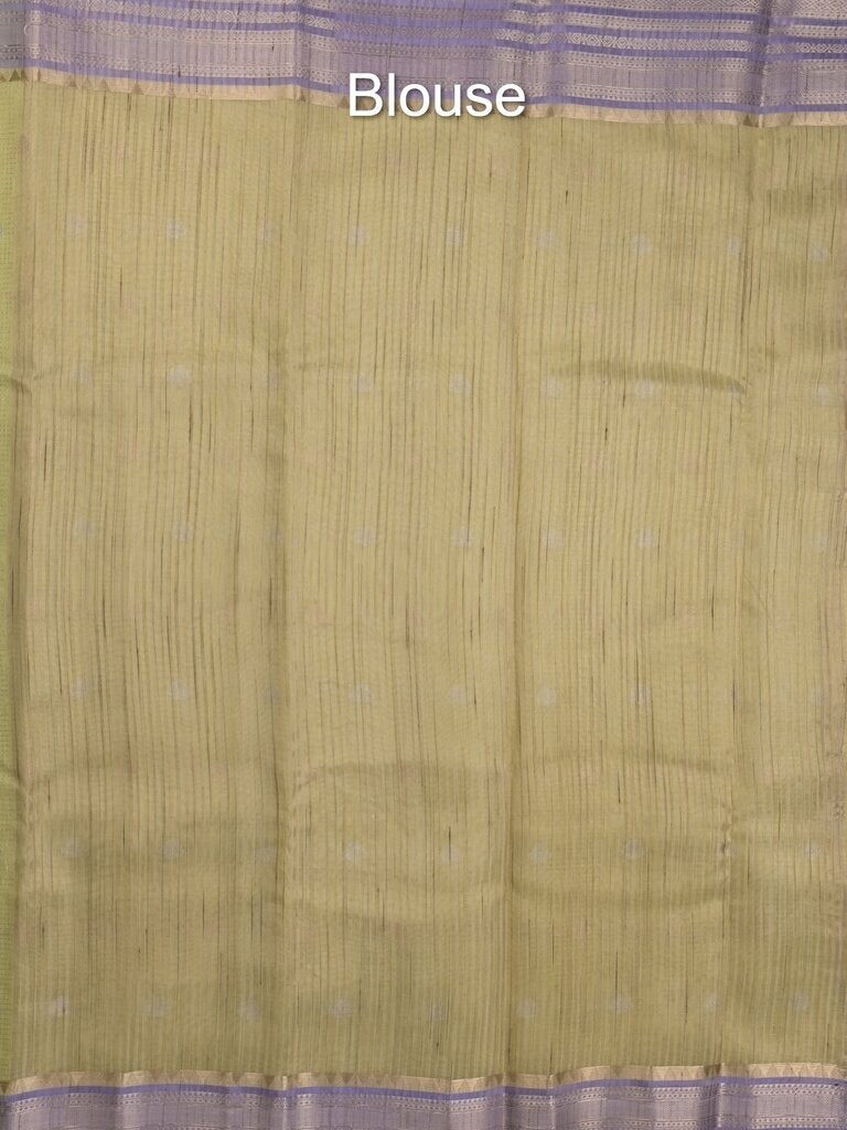 Chanderi fancy saree allover motifs with zari border with attached matching blouse