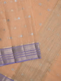 Chanderi fancy saree allover motifs with zari border with attached matching blouse