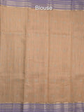 Chanderi fancy saree allover motifs with zari border with attached matching blouse