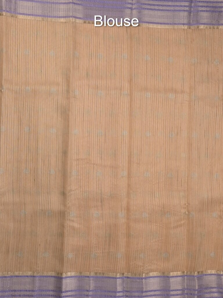 Chanderi fancy saree allover motifs with zari border with attached matching blouse