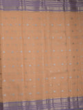 Chanderi fancy saree allover motifs with zari border with attached matching blouse