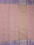 Chanderi fancy saree allover motifs with zari border with attached matching blouse