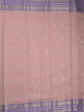 Chanderi fancy saree allover motifs with zari border with attached matching blouse