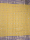 Chanderi fancy saree allover motifs with zari border with attached matching blouse