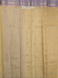 Chanderi fancy saree allover motifs with zari border with attached matching blouse