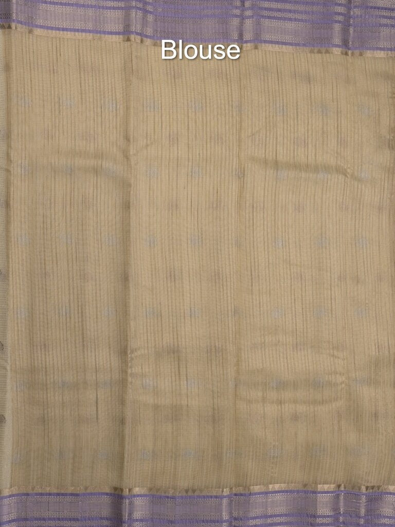 Chanderi fancy saree allover motifs with zari border with attached matching blouse