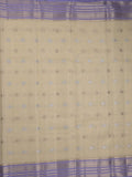 Chanderi fancy saree allover motifs with zari border with attached matching blouse