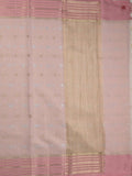 Chanderi fancy saree allover motifs with zari border with attached matching blouse
