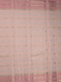 Chanderi fancy saree allover motifs with zari border with attached matching blouse