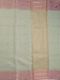 Chanderi fancy saree allover motifs with zari border with attached matching blouse