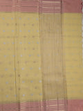 Chanderi fancy saree allover motifs with zari border with attached matching blouse