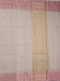 Chanderi fancy saree allover motifs with zari border with attached matching blouse