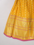 Handcrafted pen kalamkari raw silk kids lehenga 4-5 years
