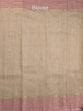 Chanderi fancy saree allover motifs with zari border with attached matching blouse