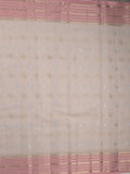 Chanderi fancy saree allover motifs with zari border with attached matching blouse