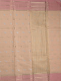 Chanderi fancy saree allover motifs with zari border with attached matching blouse