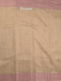 Chanderi fancy saree allover motifs with zari border with attached matching blouse