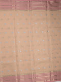 Chanderi fancy saree allover motifs with zari border with attached matching blouse