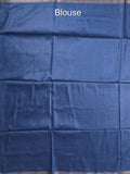 Tussar printed fancy saree with small zari border with printed pallu and plain blouse