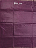 Tussar printed fancy saree with small zari border with printed pallu and plain blouse