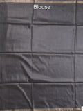Tussar printed fancy saree with small zari border with printed pallu and plain blouse