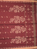 Khadi cotton saree allover motifs with self pallu and running blouse