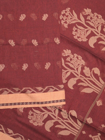 Khadi cotton saree allover motifs with self pallu and running blouse