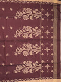 Khadi cotton saree allover motifs with self pallu and running blouse