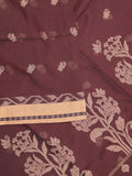 Khadi cotton saree allover motifs with self pallu and running blouse