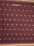 Khadi cotton saree allover motifs with self pallu and running blouse