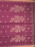 Khadi cotton saree allover motifs with self pallu and running blouse