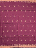 Khadi cotton saree allover motifs with self pallu and running blouse