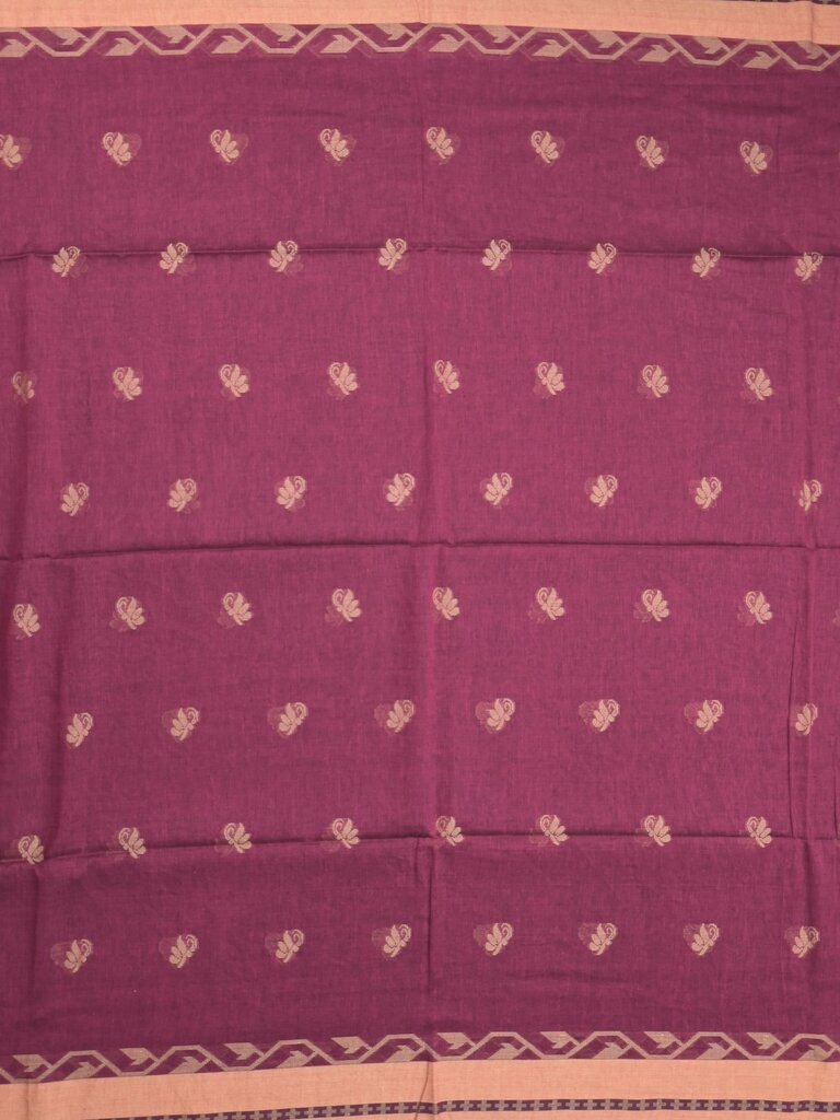 Khadi cotton saree allover motifs with self pallu and running blouse