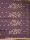 Khadi cotton saree allover motifs with self pallu and running blouse