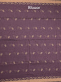 Khadi cotton saree allover motifs with self pallu and running blouse