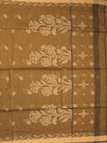 Khadi cotton saree allover motifs with self pallu and running blouse