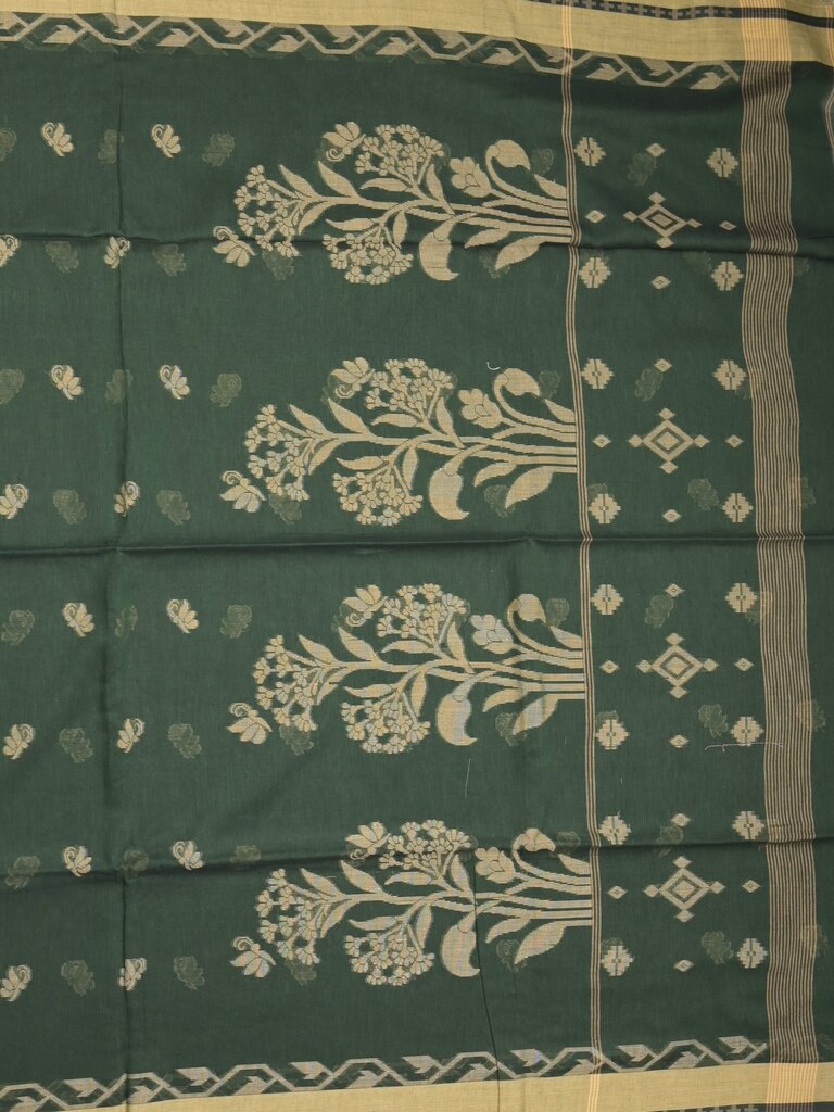 Khadi cotton saree allover motifs with self pallu and running blouse