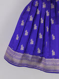 Handcrafted pen kalamkari raw silk kids lehenga 0-1 year