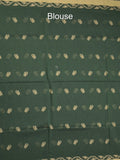 Khadi cotton saree allover motifs with self pallu and running blouse