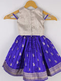Handcrafted pen kalamkari raw silk kids lehenga 0-1 year